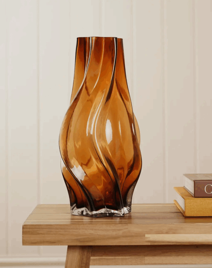 Vase Ambré Tourbillonnant