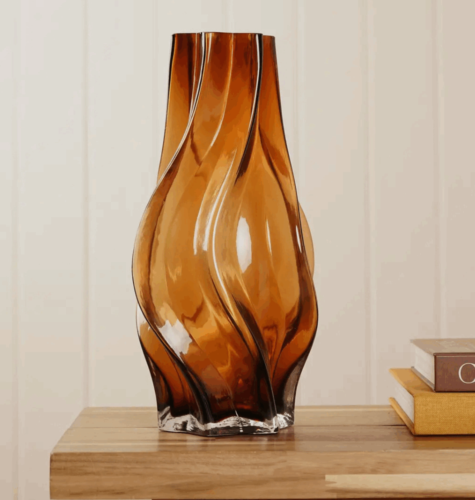 Vase Ambré Tourbillonnant