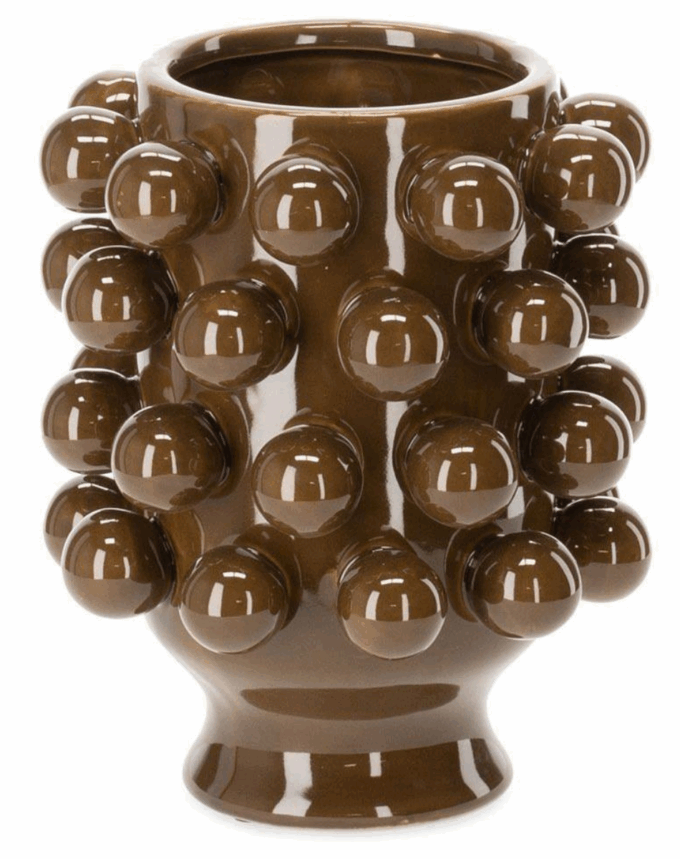 Vase Grappe  – Brun 25 Cm