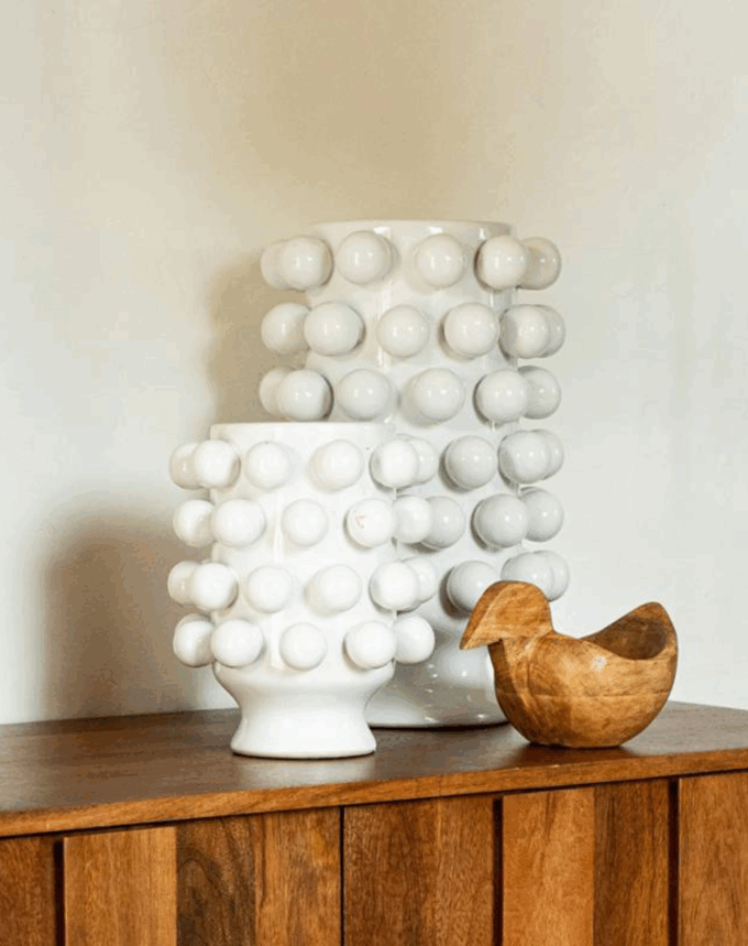 Vase Grappe  – Brun 25 Cm