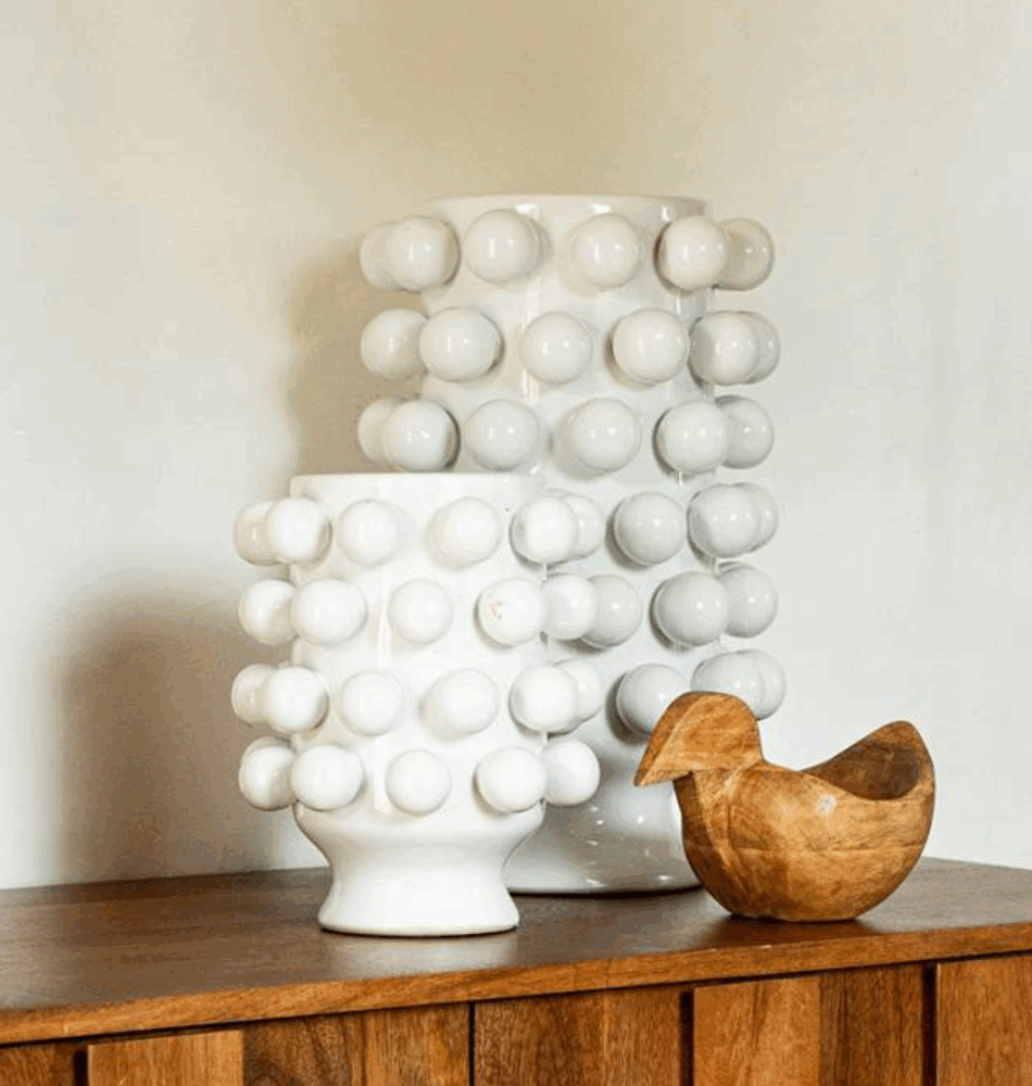 Vase Grappe  – Brun 25 Cm