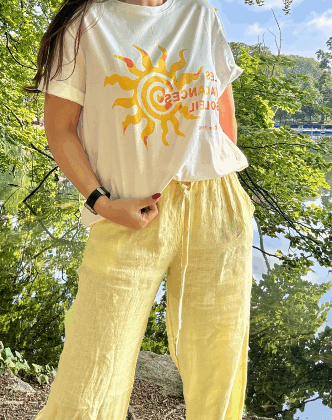 T-shirt Les Vacances Soleil – Esprit rétro