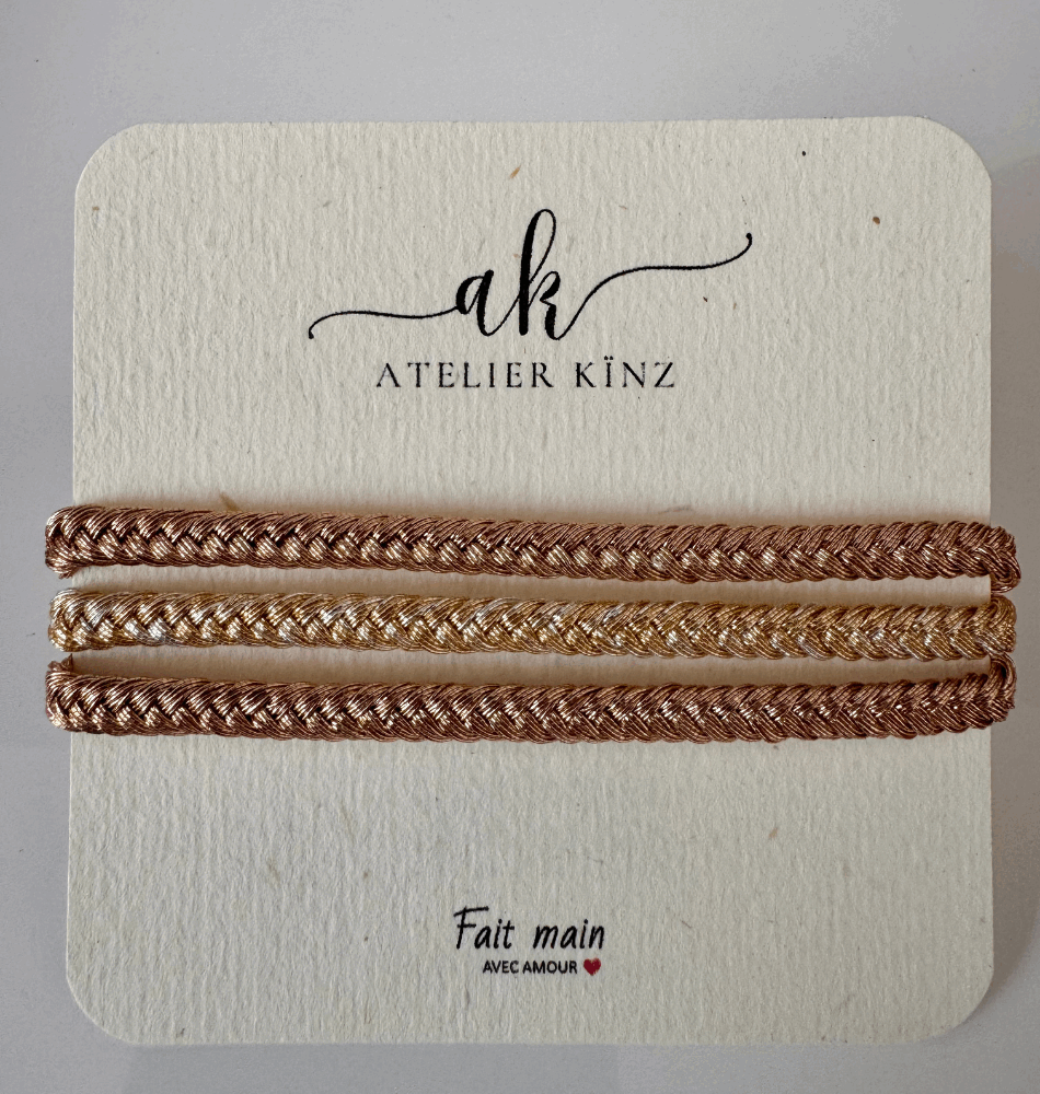 Bracelet Trio Skali – Fil de Soie & Doré