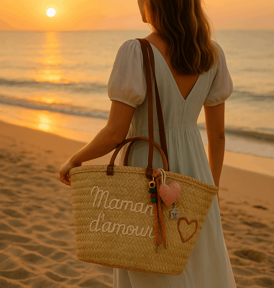 Panier “Maman d'amour" + Bijou de sac