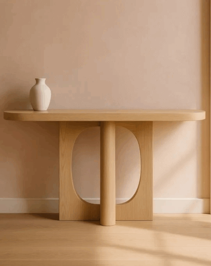 Console en Bois Naturel -Desigh d'archi-