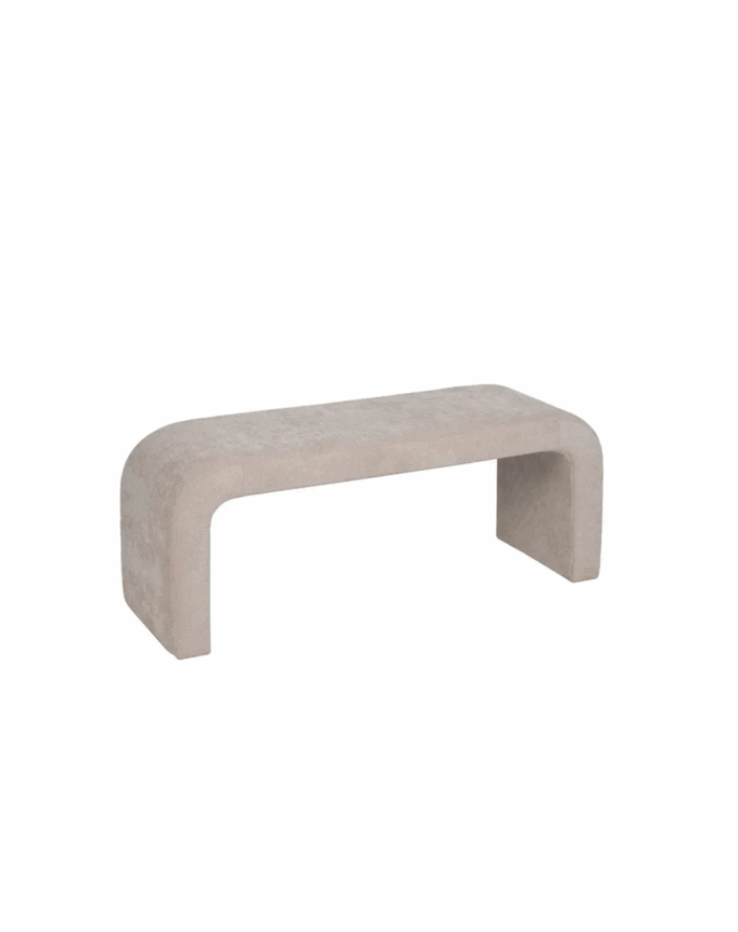 Banc Design 3 EN 1 – Beige Tissu Bouclé