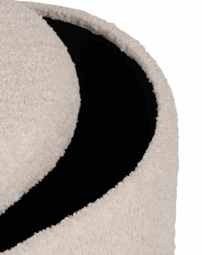 Set de 2 Poufs Malles - Créme & Base bois-