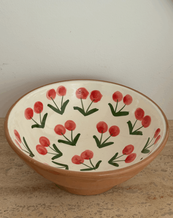 Saladier Cerise – Pièce artisanale