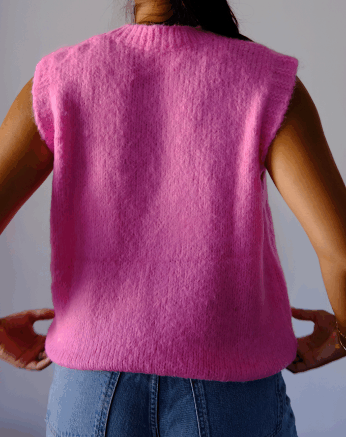 Pull Sans Manche Madison Marron