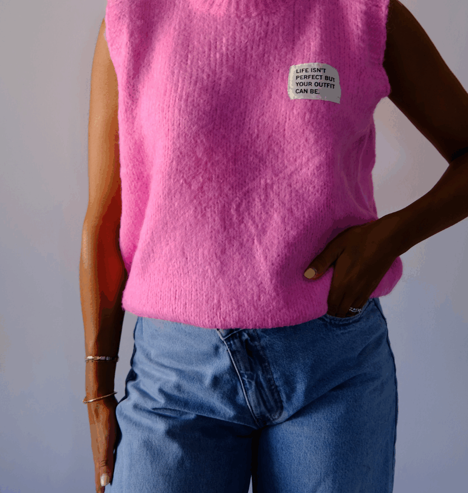 Pull Sans Manche Madison Rose