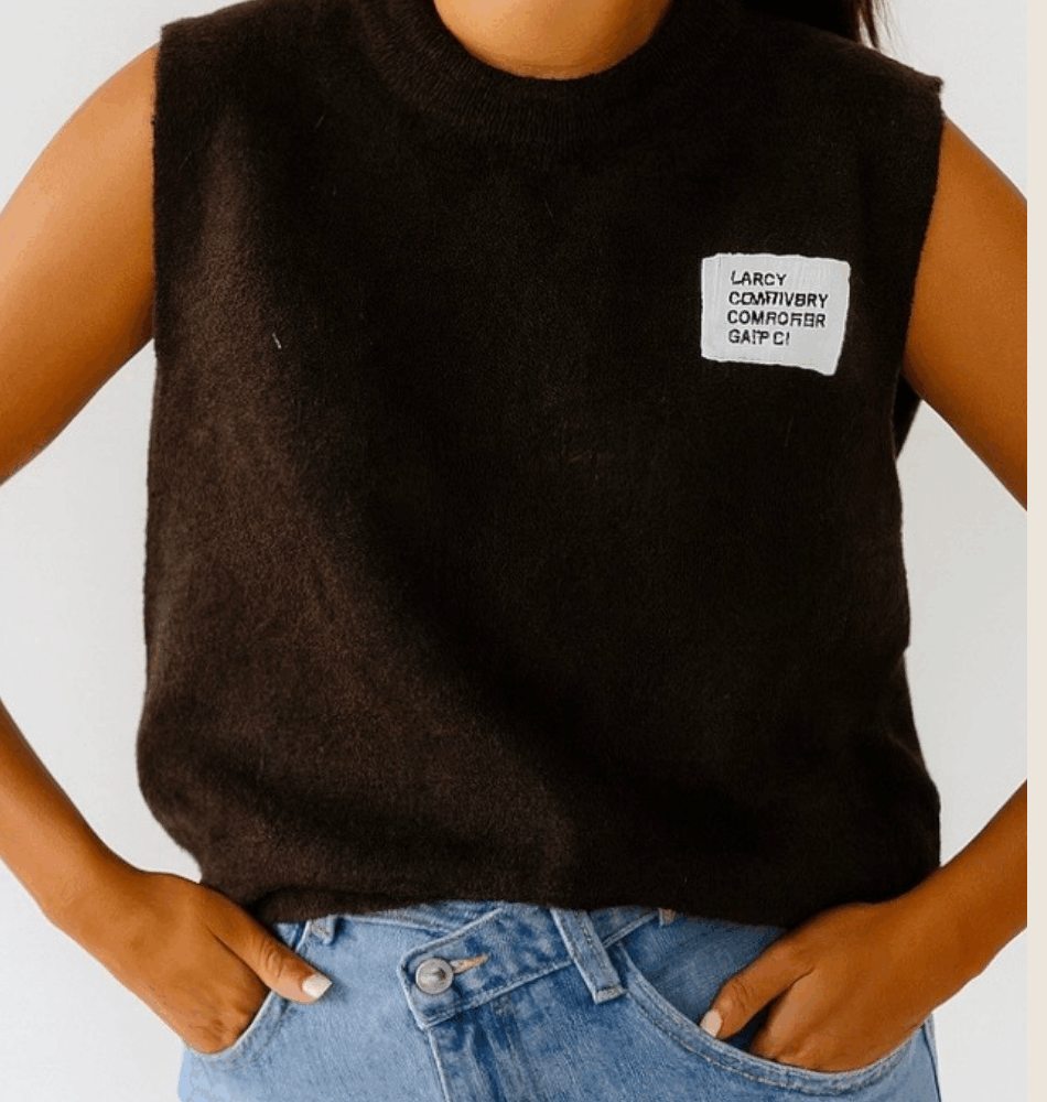 Pull Sans Manche Madison Marron