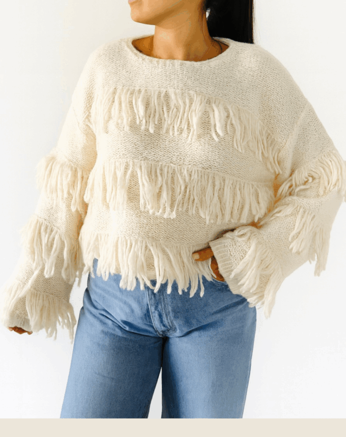 Pull à Franges Hudson Ecru