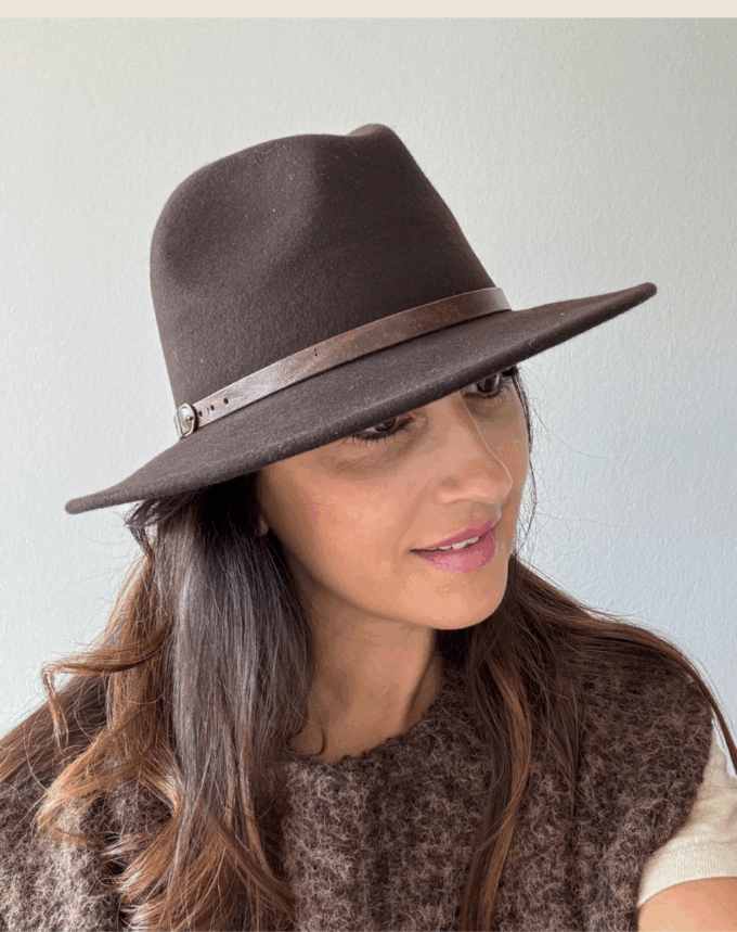 Chapeau Laine Marron