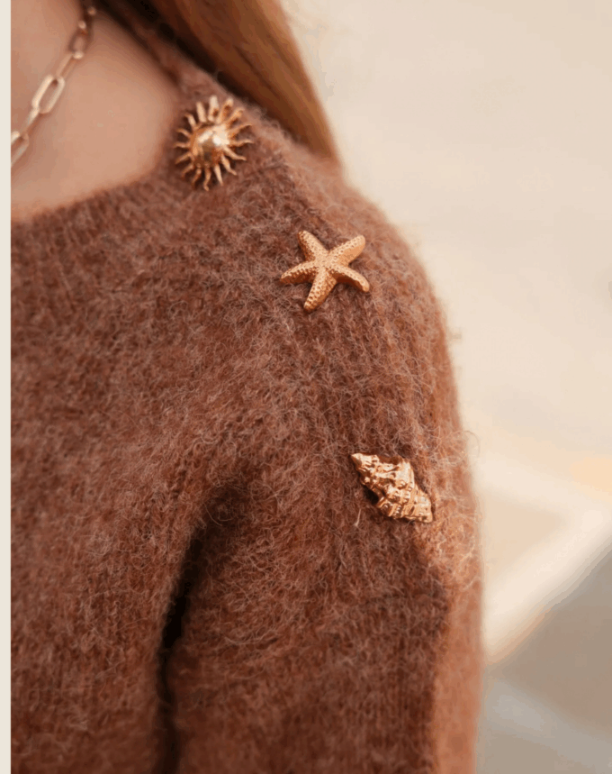 Pull Skyline Marron Chiné