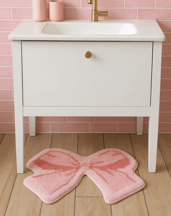 Tapis de bain – Nœud : douceur & élégance