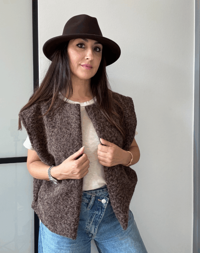 Gilet Doudou Manhattan Marron