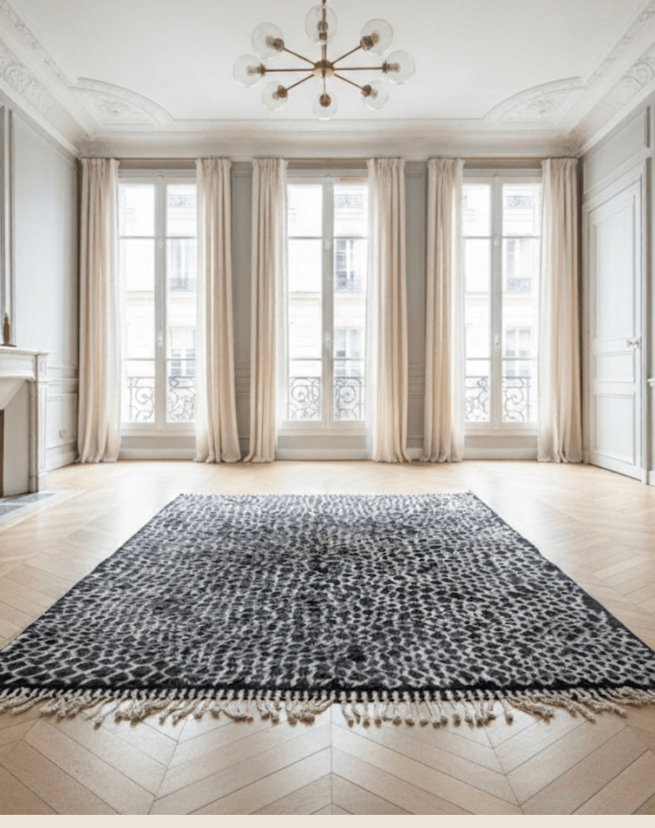 Tapis berbère Mrirt 190 x 150cm – Pièce unique en laine naturelle