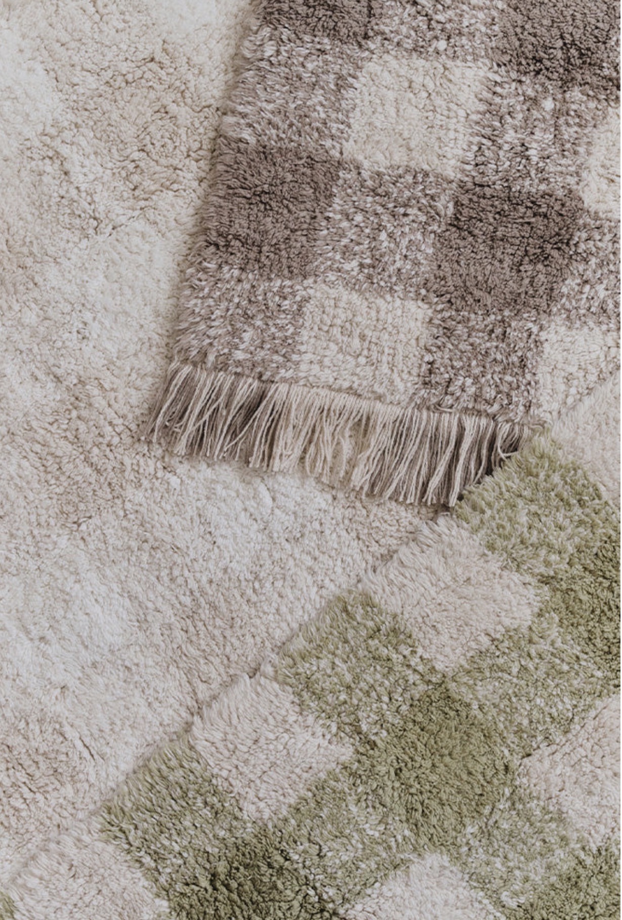 TAPIS ENFANT VICHY MATCHA - COTON LAVABLE 90x120 – Image 2