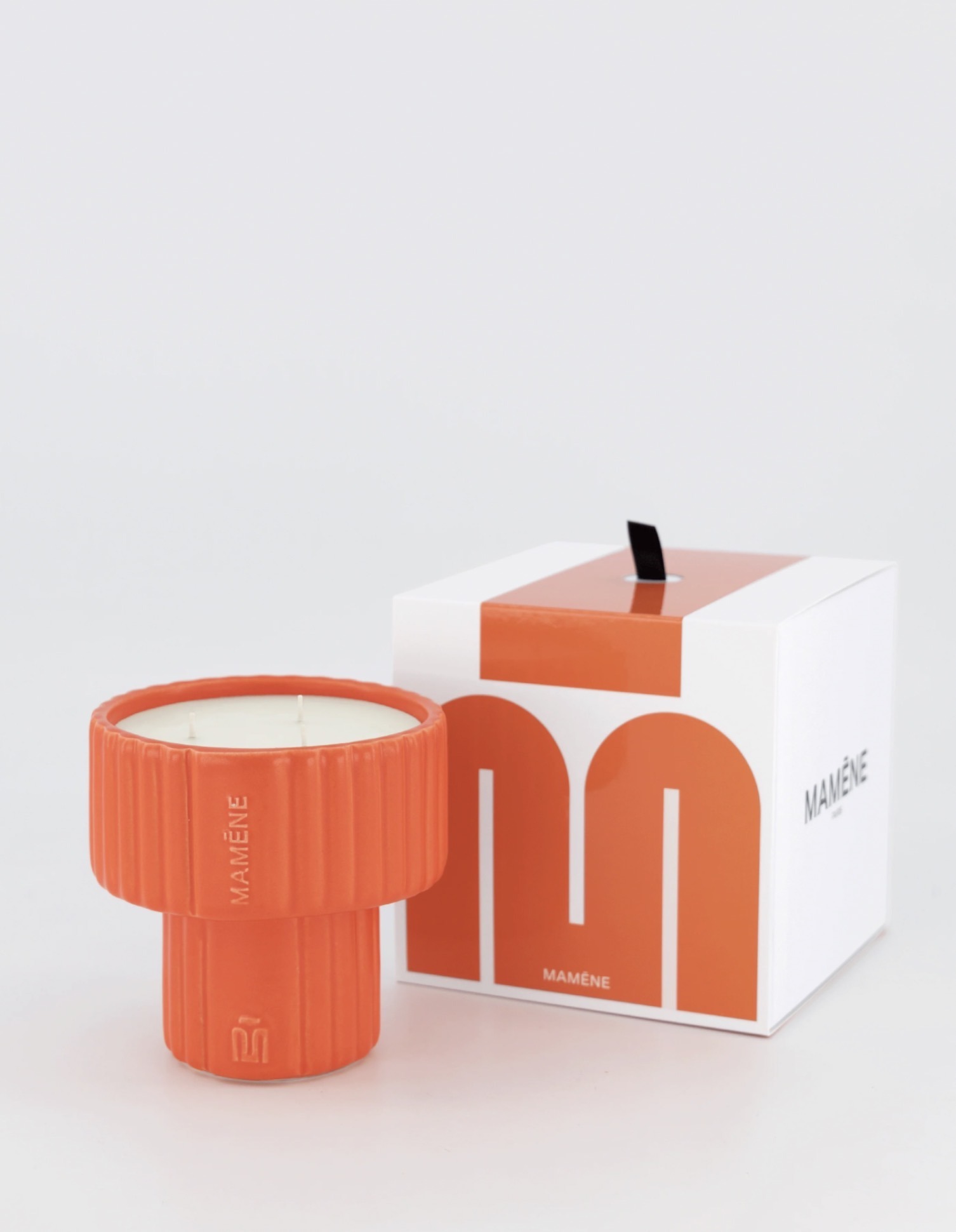 BOUGIE PODIUM MEDIUM ORANGE CORAIL - YVON