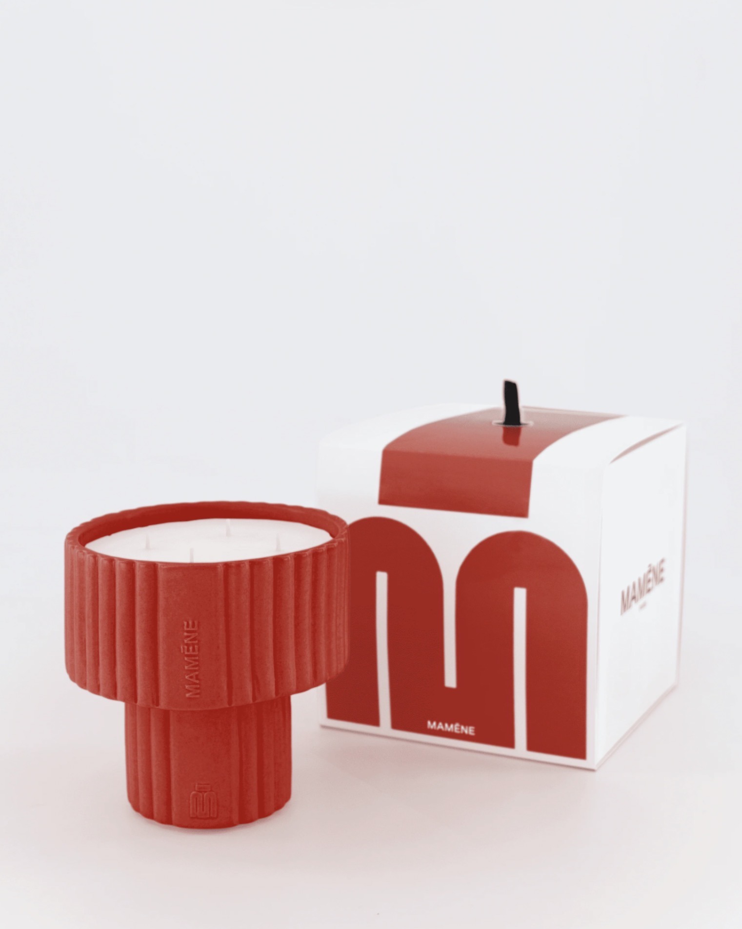BOUGIE PODIUM LARGE ROUGE - JEANNE