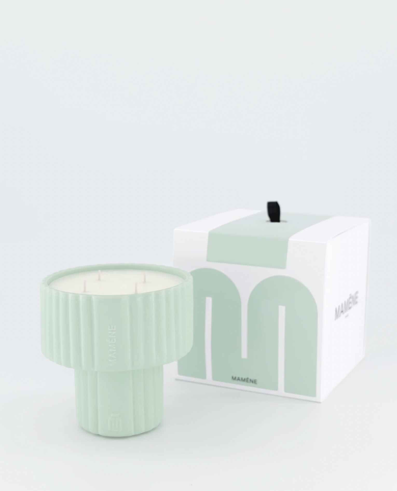 BOUGIE PODIUM LARGE VERT CELADON - FRIDA