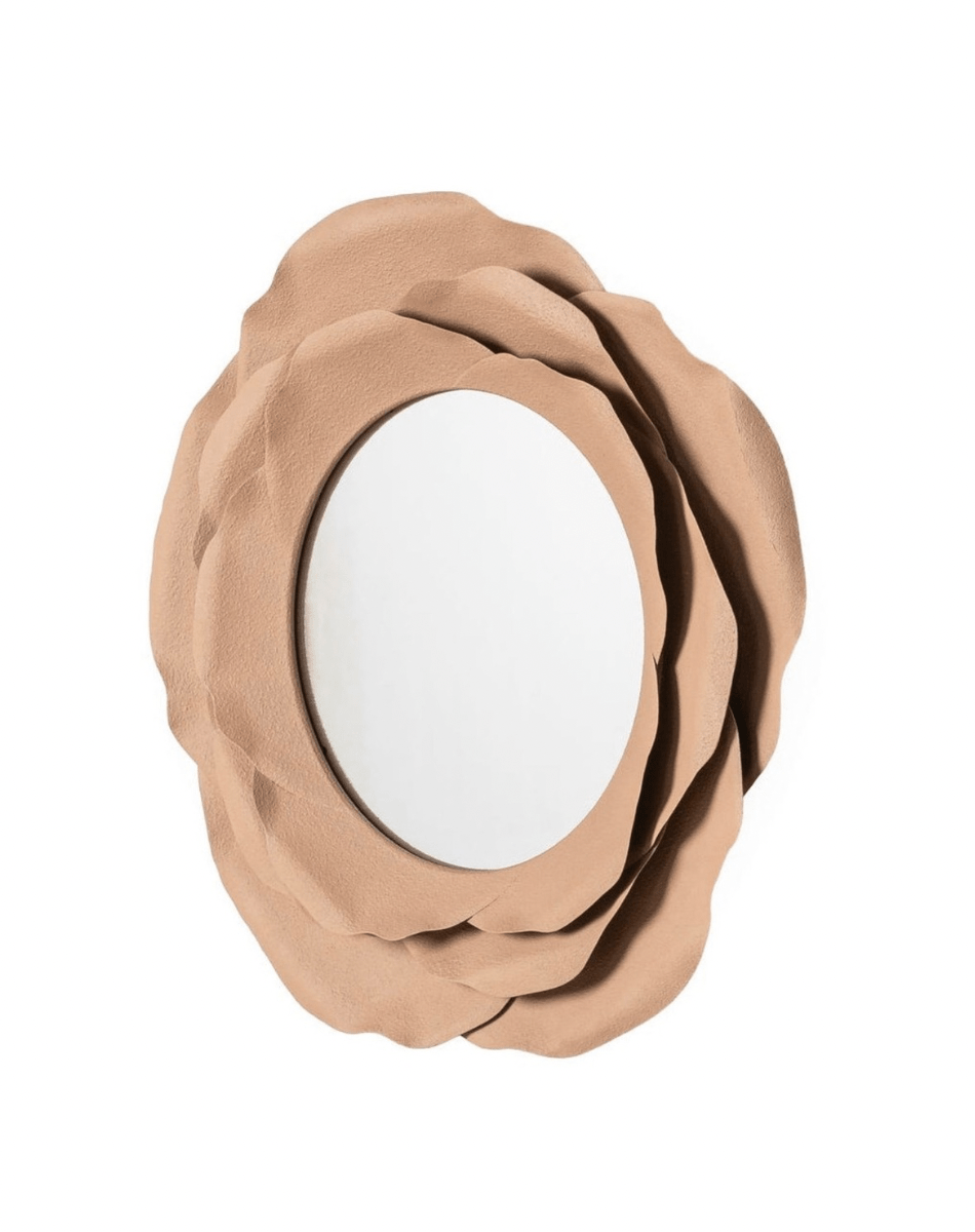 Miroir fleur en métal