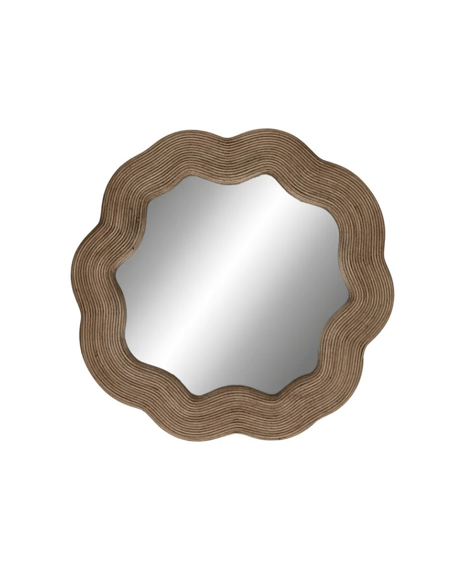 Miroir en rotin